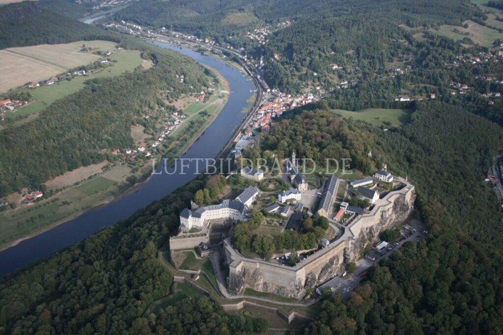 Festung Königstein aus der Luft